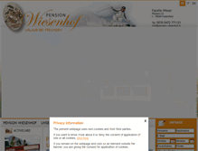 Tablet Screenshot of pension-wiesenhof.it